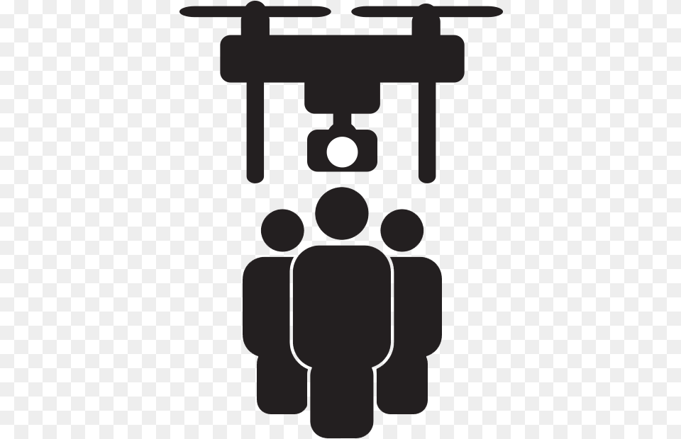 Drone Icon Design People Watch Out Distance Safe Person Drone Icon, Lighting Free Png Download