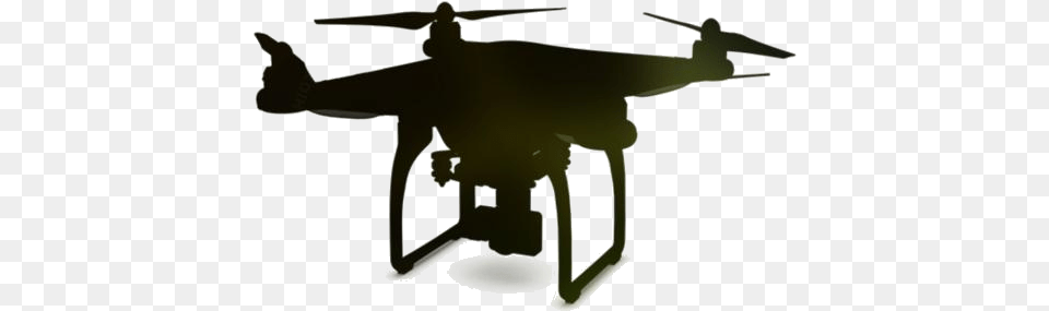 Drone Transparent Helicopter Rotor, Silhouette, Aircraft, Transportation, Vehicle Free Png Download