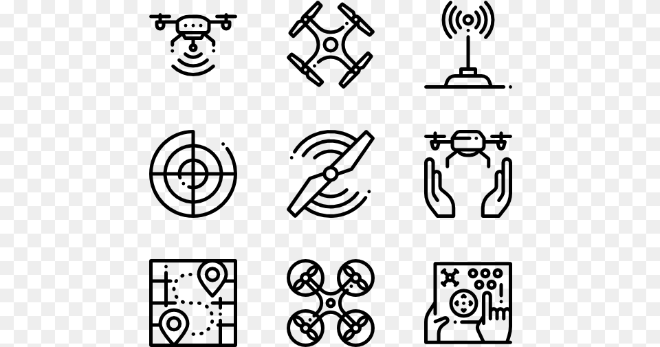 Drones Design Vector Icon, Gray Free Png