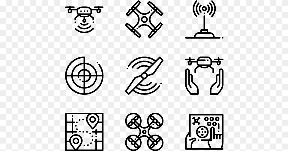 Drones Surf Icons, Gray Png