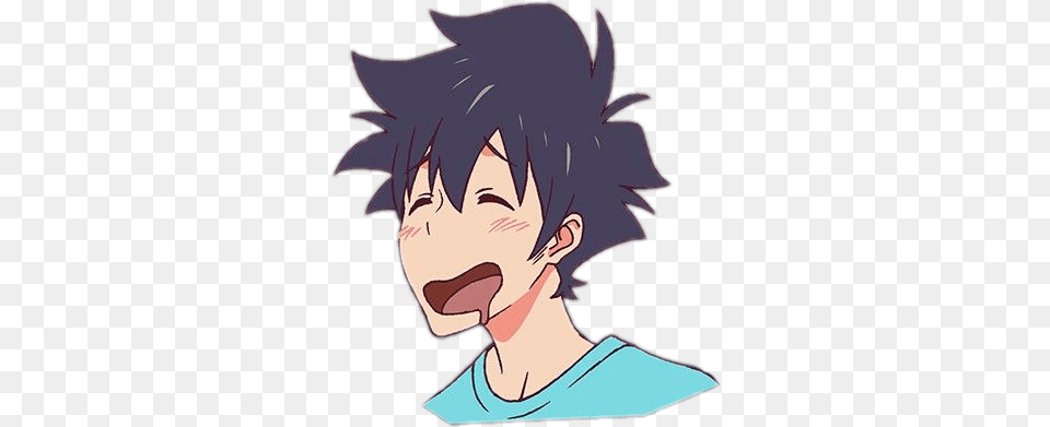 Drool Mememe Animieboy Cute Sticker By Nathanael Fictional Character, Book, Comics, Publication, Manga Free Transparent Png