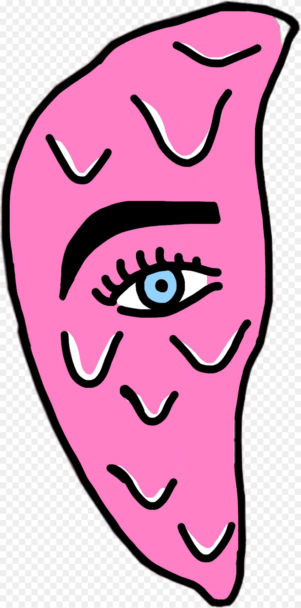 Droopy Drop Drip Drippy Paint Pink Eye Eyebrows Eye Drip, Face, Head, Person, Baby Png Image