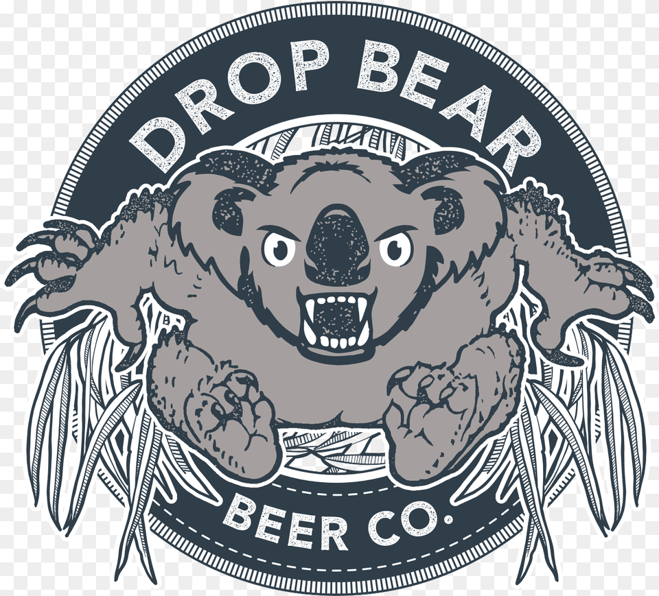 Drop Bear Beer Co Drop Bear Beer Co Logo, Emblem, Symbol, Adult, Male Free Transparent Png