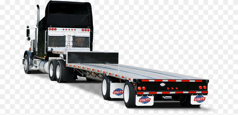 Drop Deck Drop Deck Truck Trailer, Transportation, Vehicle, Trailer Truck, Flat Bed Truck Free Png