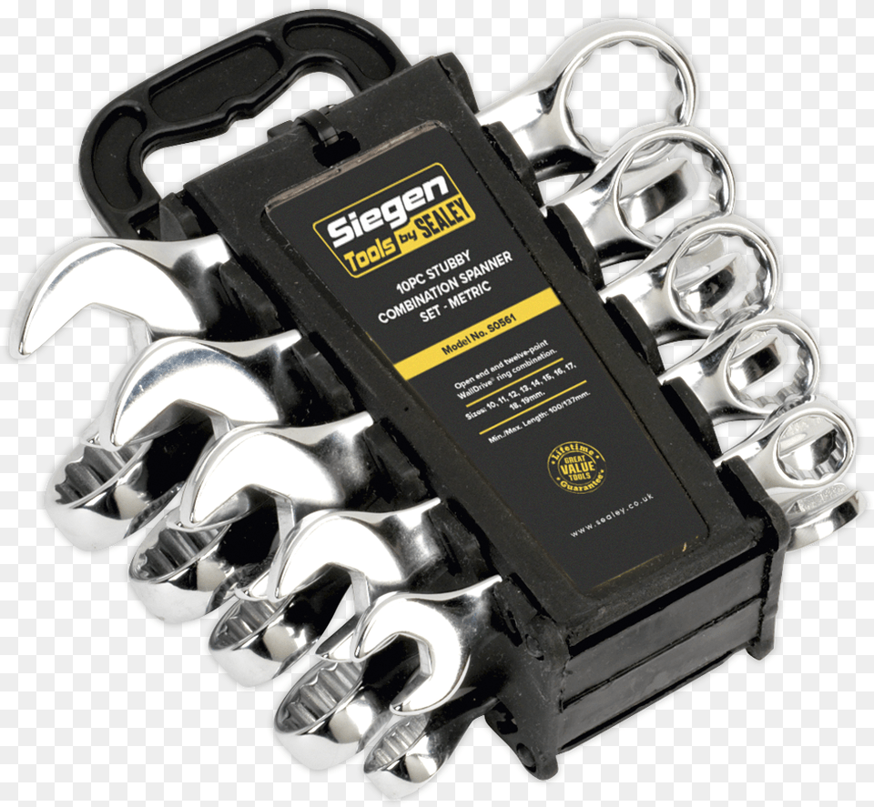 Drop Forged Chrome Vanadium Steel Combination Spanners Sealey Combination Spanner Set Stubby 10pc Metric, Gun, Weapon, Electronics, Hardware Free Png