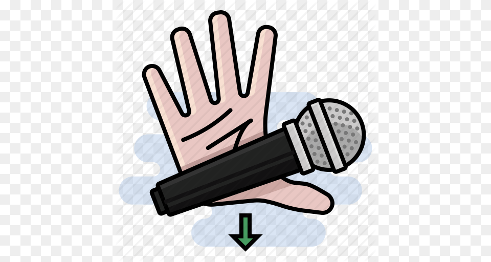 Drop Hand Mic Mic Drop Microphone Icon, Electrical Device, Body Part, Person, Bulldozer Free Transparent Png