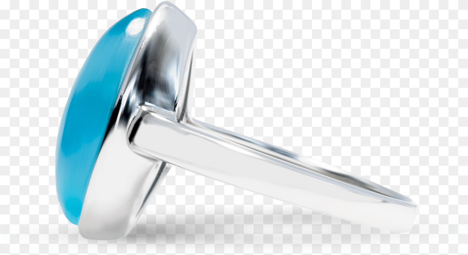 Drop Of The Ocean Blue Ring Side View Ring, Handle, Blade, Razor, Weapon Png Image