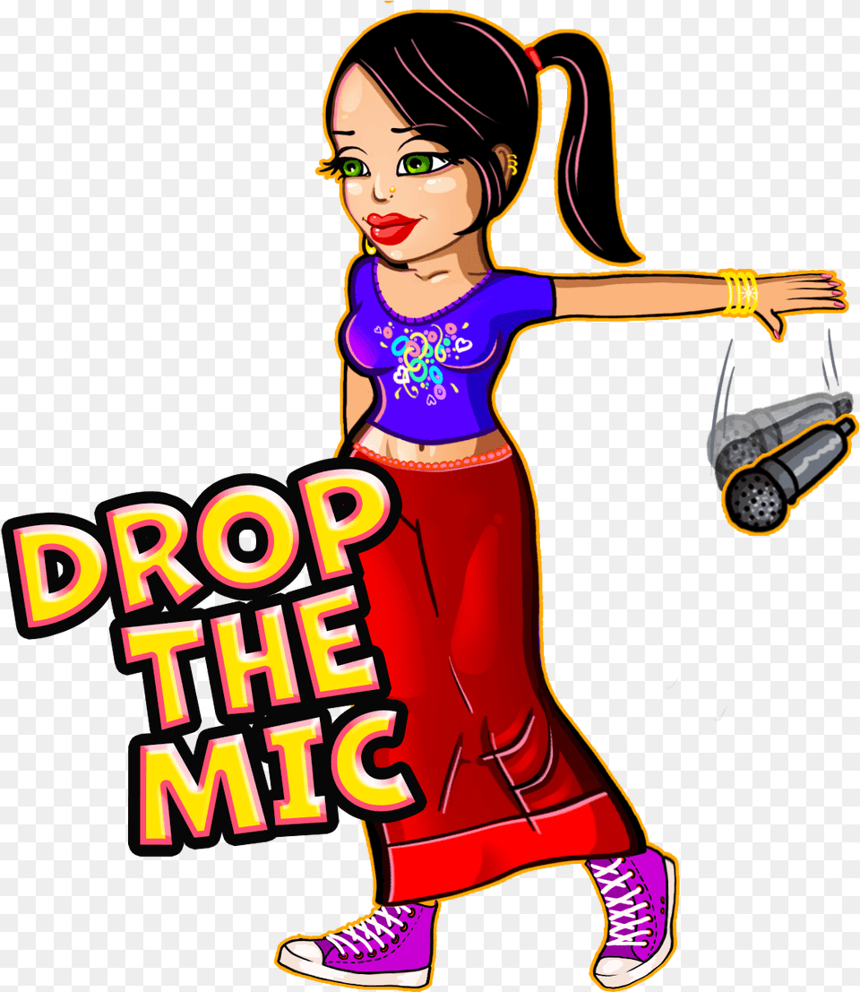 Drop The Mike Clip Art, Woman, Person, Female, Adult Free Png