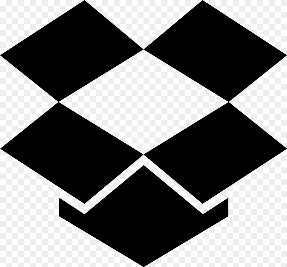 Dropbox Black And White Icon, Gray Free Png