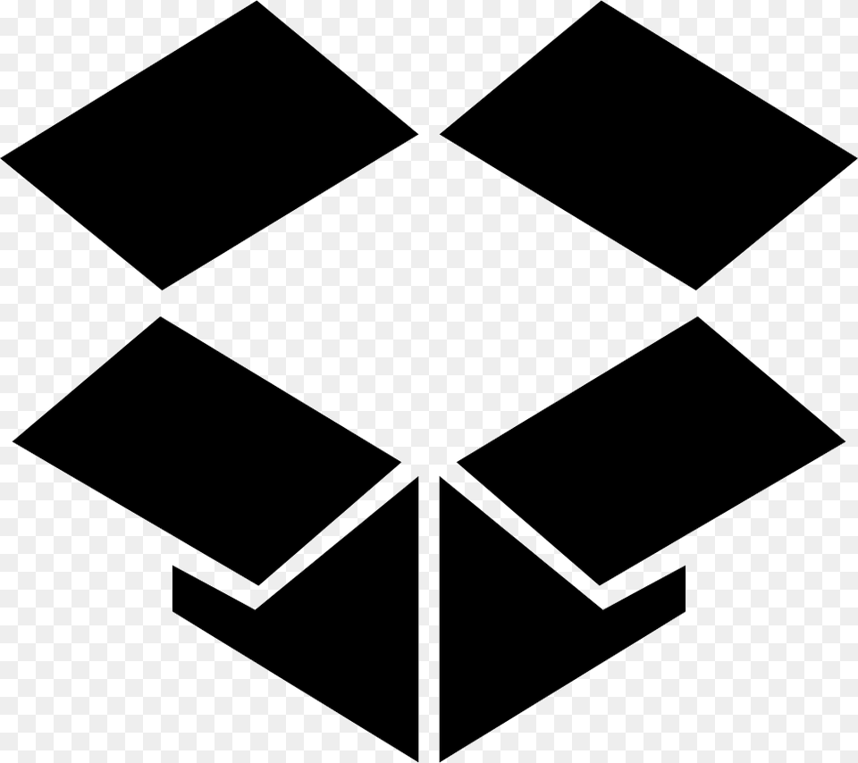 Dropbox Logo Icon Stencil, Symbol, Recycling Symbol, Business Card Free Png Download