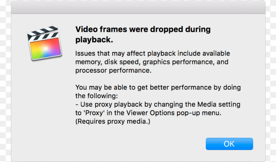 Dropped Frames During Playback Doesn T Necessarily Final Cut Pro, Text, Clapperboard Free Png Download