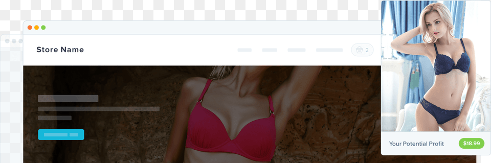 Dropshipping Lingerie Brassiere, Underwear, Bra, Clothing, Swimwear Free Png Download