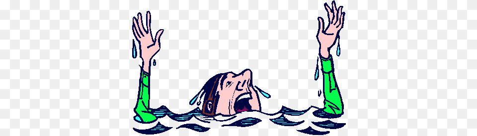 Drown Clipart Sinking, Person, Art, Cartoon Free Png