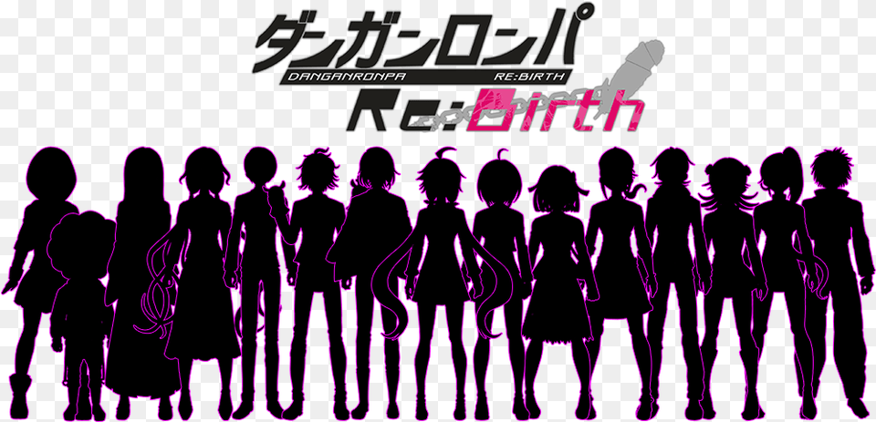 Drrb Cast Silhouettes Danganronpa Re Birth, Purple, People, Person, Art Png Image