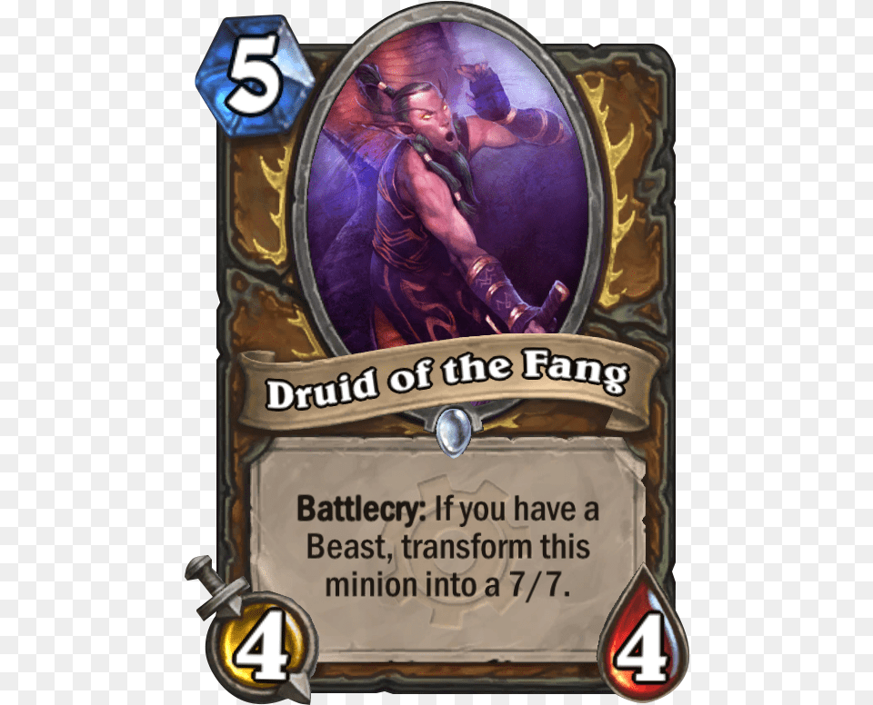 Druid Of The Fang Hearthstone Card, Advertisement, Book, Publication, Poster Free Transparent Png