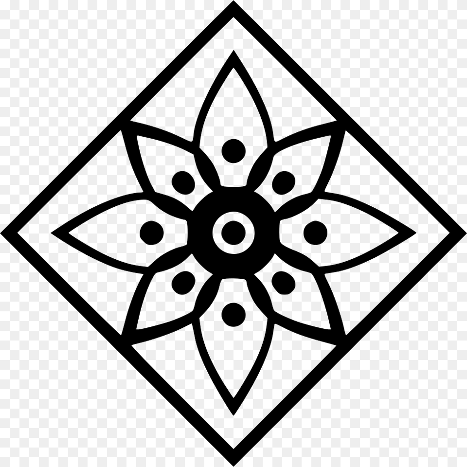 Druid Tree Of Life Symbol Flower Icon, Stencil Png Image