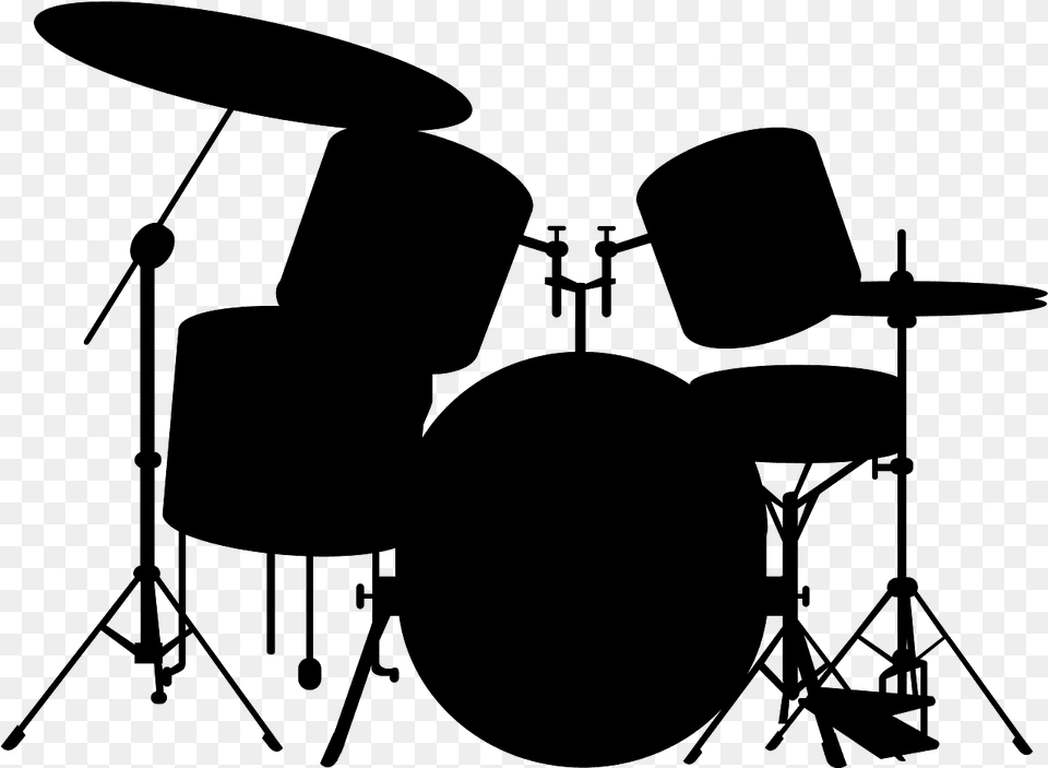 Drum Kit, Gray Png Image