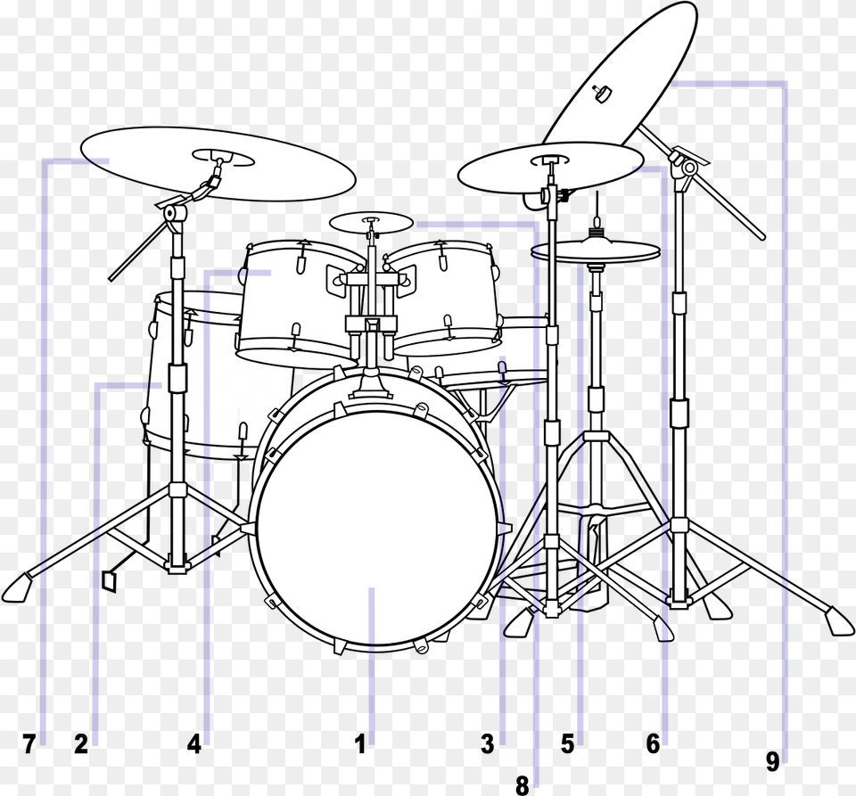 Drum Kit, Musical Instrument, Percussion Free Transparent Png