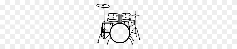 Drum Kit Icons Noun Project, Gray Free Png