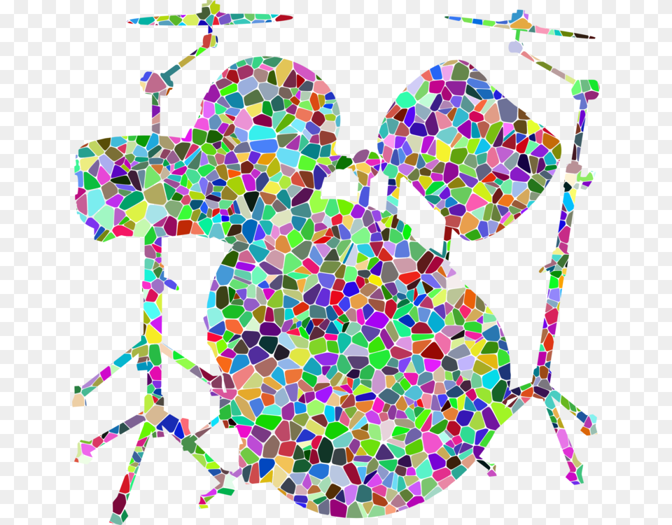 Drum Kits Music Snare Drums Percussion Rainbow Drum Set, Paper, Art, Confetti, Animal Png Image