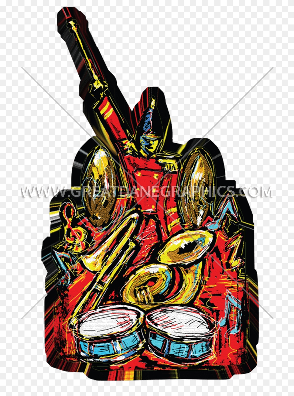 Drum Major Production Ready Artwork For T Shirt Printing, Art, Graphics, Wheel, Machine Png