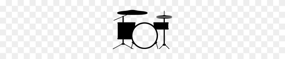 Drum Set Icons Noun Project, Gray Free Png