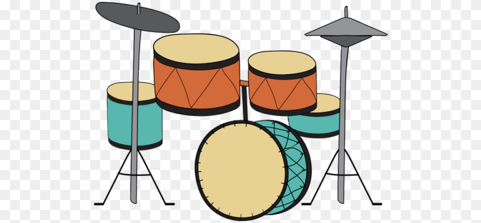 Drum Set Musical Instrument Doodle Drum Clipart No Background, Musical Instrument, Percussion, Cup Png Image