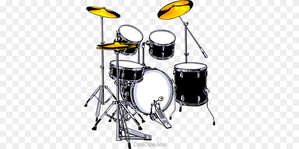 Drum Set Royalty Vector Clip Art Illustration, Musical Instrument, Percussion Png