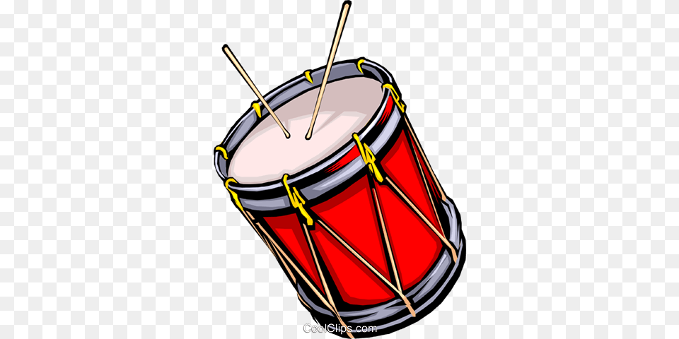 Drum With Drum Sticks Royalty Vector Clip Art Illustration, Musical Instrument, Percussion, Bow, Weapon Free Transparent Png