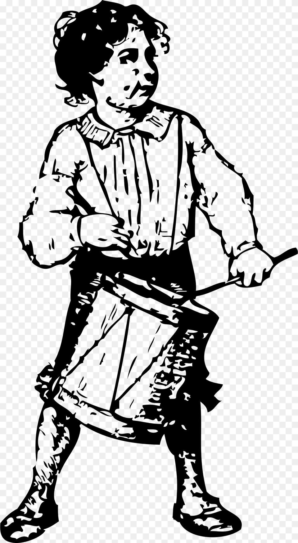 Drummer Boy Big Civil War Drummer Boy Clip Art, Gray Free Png Download