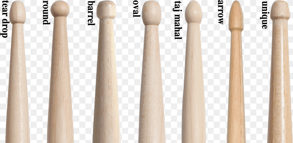 Drumstick Anatomy 05 Tip Shapes Drumstick Tips, Brush, Device, Tool, Blade Free Png Download