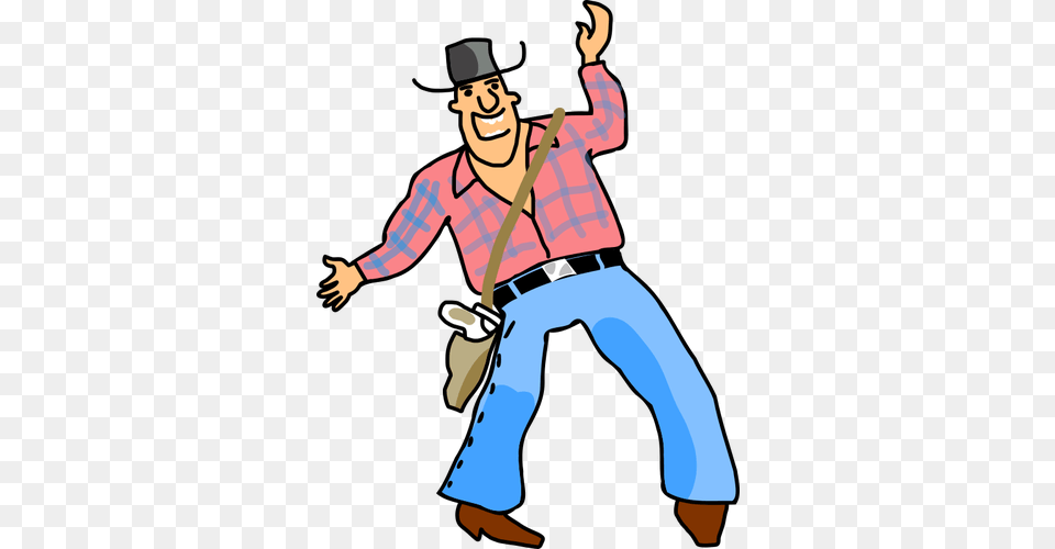 Drunk Cowboy Vector Clip Art, Clothing, Pants, People, Person Free Transparent Png