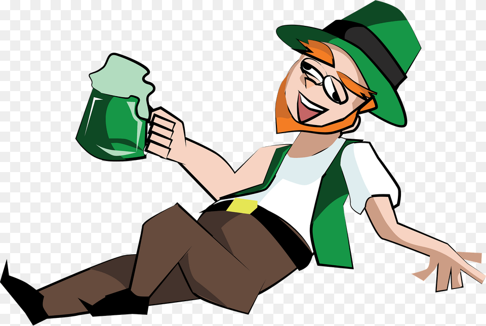 Drunk Leprechaun Clipart, Person, Face, Head, Cartoon Free Png Download