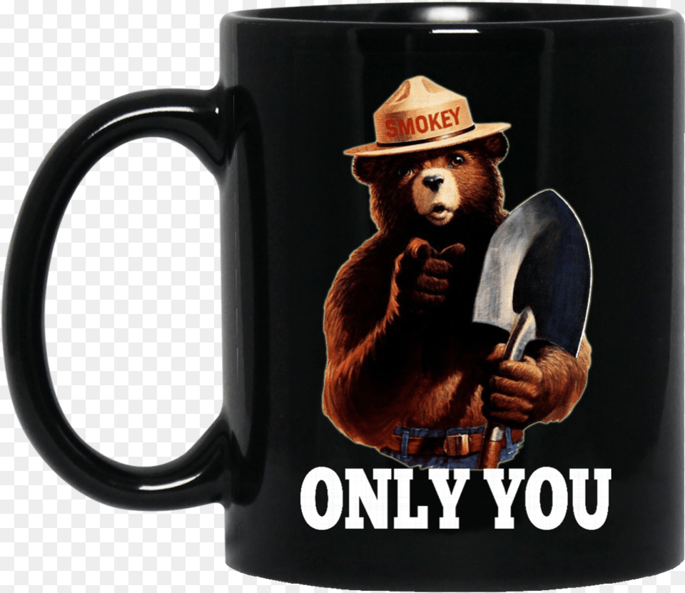 Drunk Smokey The Bear, Cup, Mammal, Animal, Wildlife Free Png