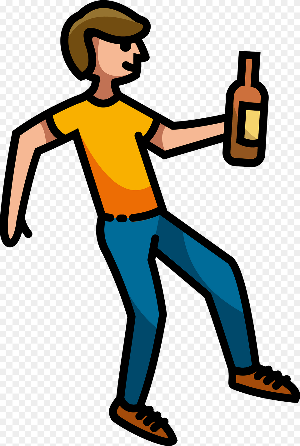 Drunkard Clipart, Pants, Clothing, Bottle, Adult Free Transparent Png