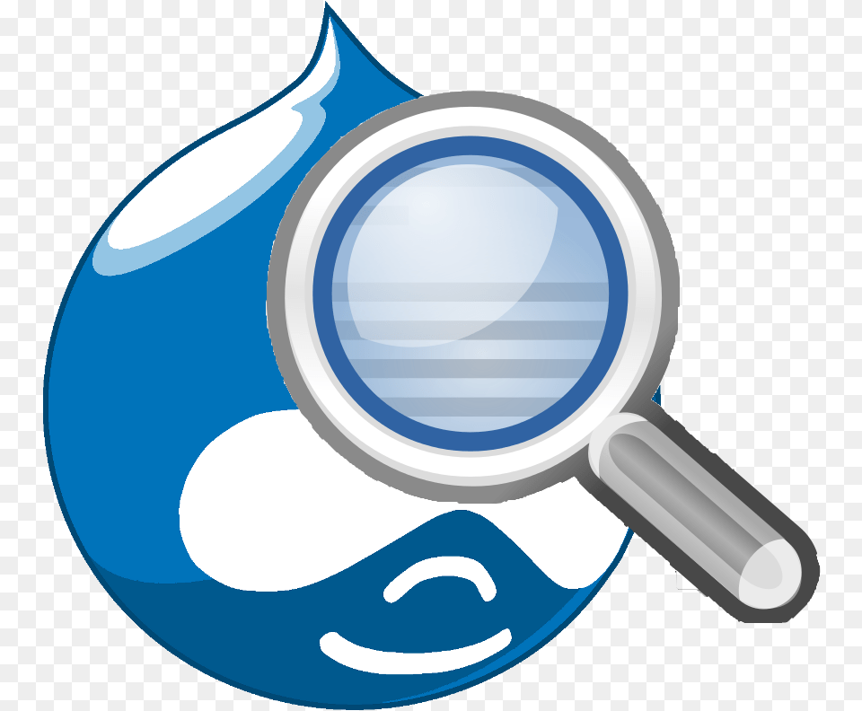 Drupal Code Review Logo Water Drop Logo With Face, Magnifying, Disk Free Transparent Png