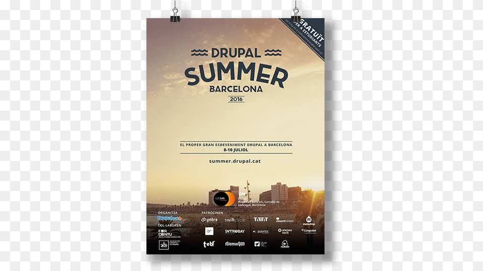 Drupal Summer Barcelona Logo Poster, Advertisement Free Png