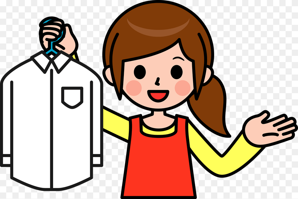 Dry Cleaning Staff Clipart, Baby, Clothing, Coat, Person Free Png Download
