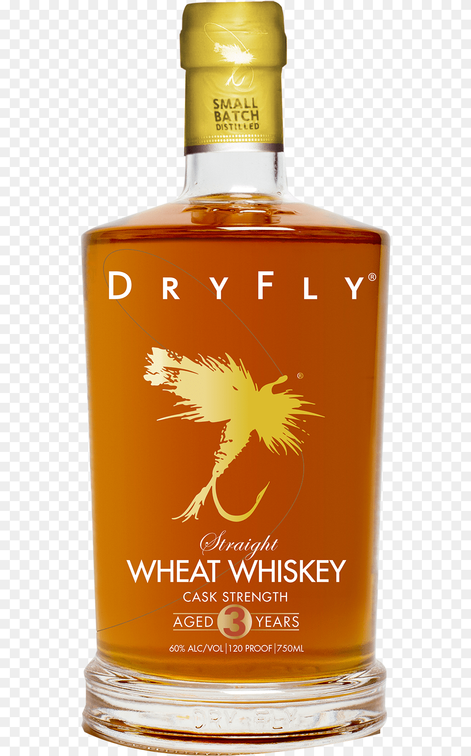 Dry Fly Cask Strength Wheat Whiskey, Alcohol, Beverage, Liquor, Bottle Png Image