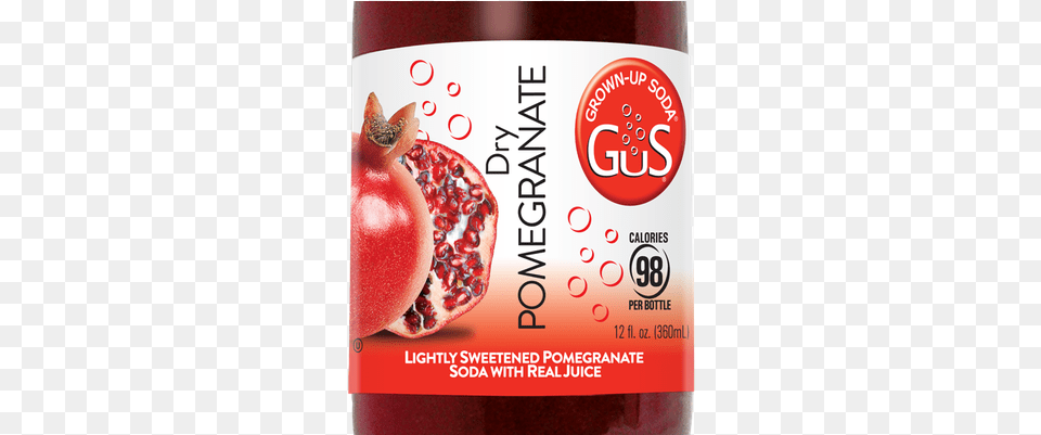 Dry Pomegranate Soda Gus Dry Pomegranate 12 Oz Glass Bottle Pack Of, Food, Fruit, Plant, Produce Png