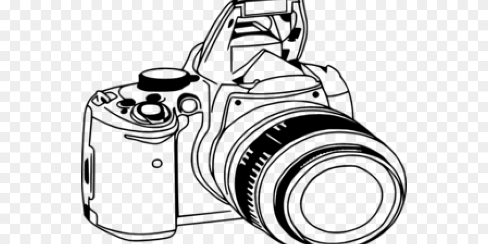 Dslr Camera Clipart, Gray Free Png