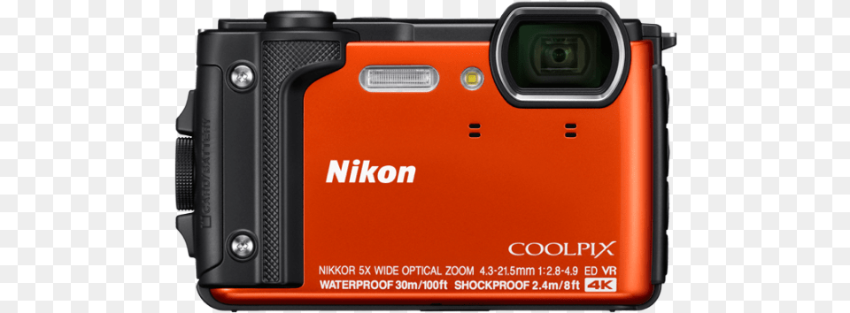 Dslr Clipart Underwate Camera Nikon Coolpix W300 Orange, Digital Camera, Electronics Free Png