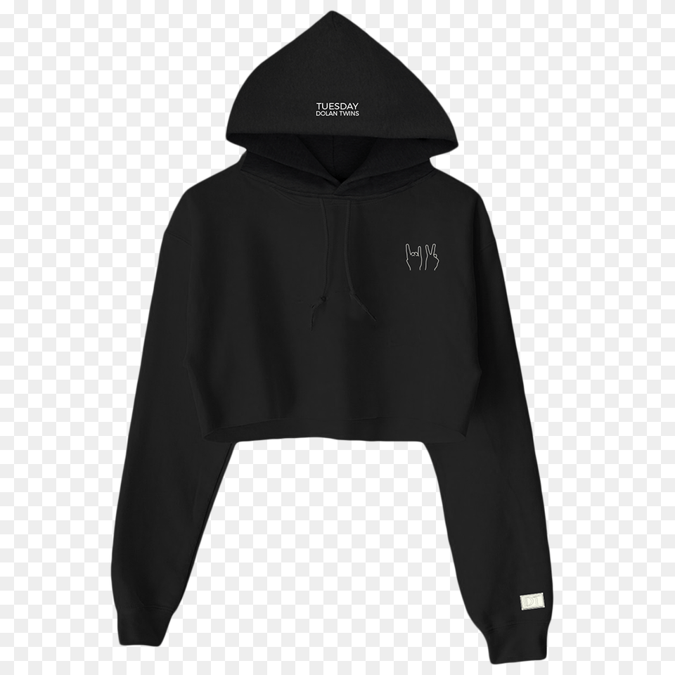 Dt Cropped Hoodie, Clothing, Knitwear, Sweater, Sweatshirt Png Image