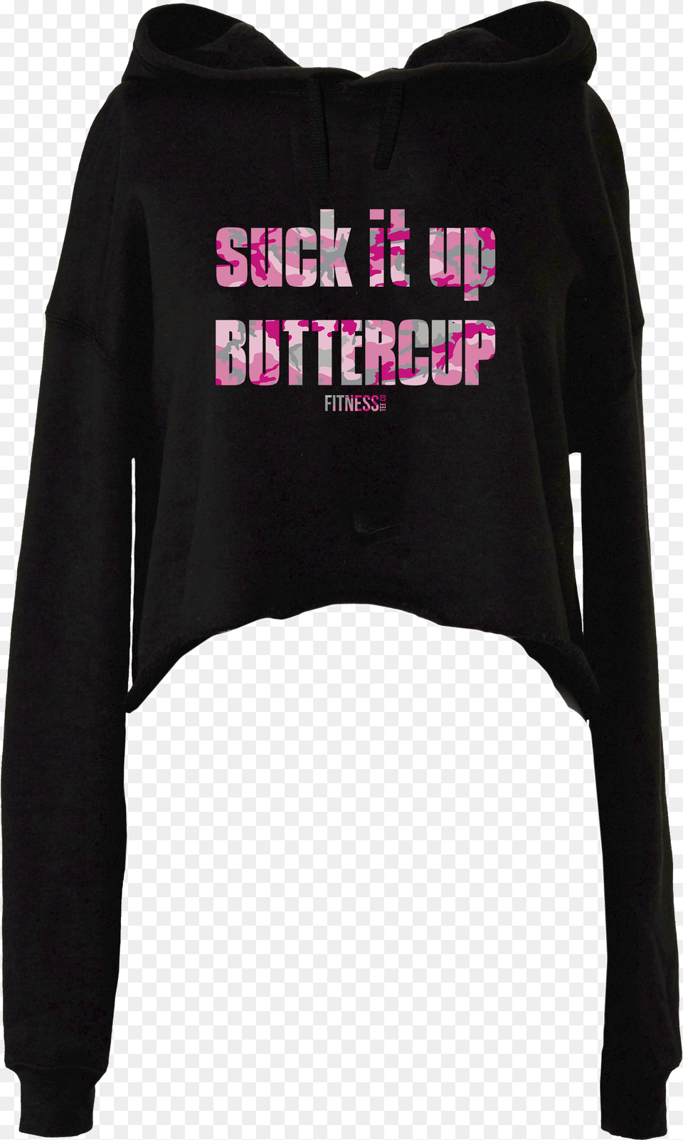 Dtg Cropped Hoodie Suck It Up Buttercup Hoodie, Clothing, Hood, Knitwear, Sweater Png Image