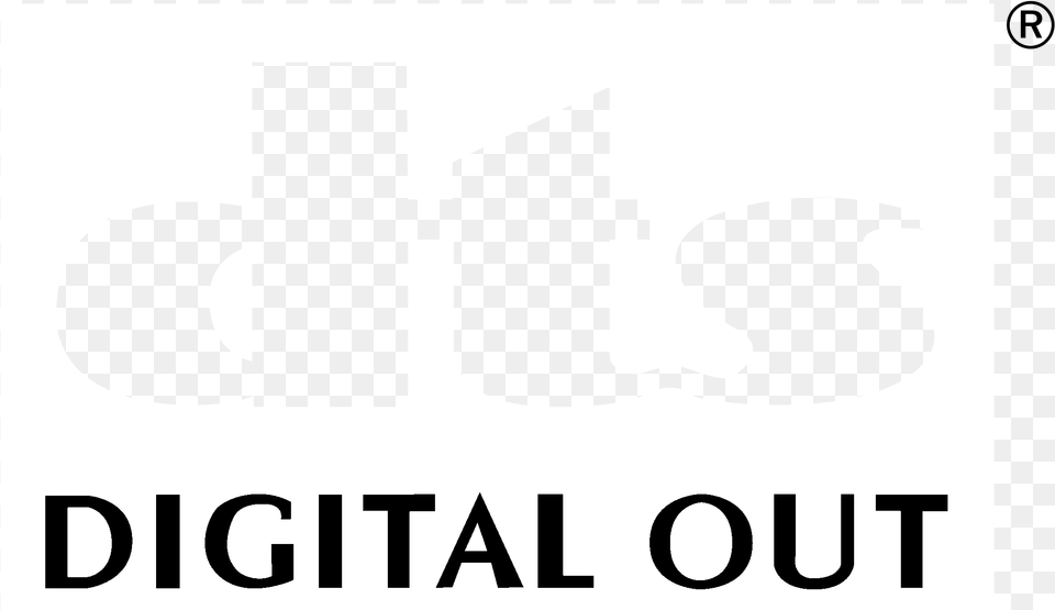 Dts Digital Out Logo Black And White Parallel, Stencil, Text, Symbol Png Image