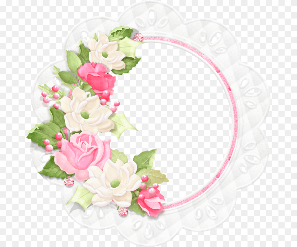Du Blog Zezete2 Frame Com Rosas Em, Pattern, Flower, Plant, Rose Free Png Download