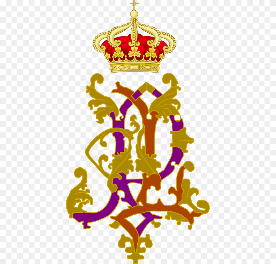 Dual Cypher Of King Luis I And Queen Maria Pia Of Portugal Illustration, Accessories, Jewelry, Crown Png