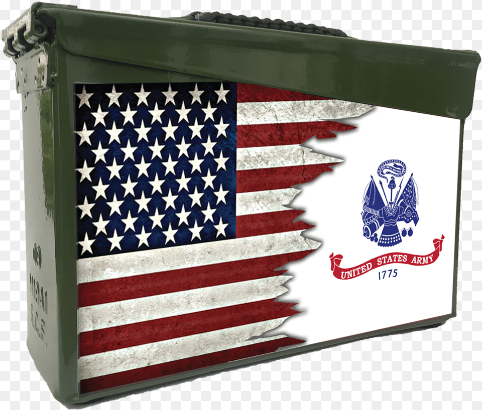 Dual Flag Us Army Custom Ammo Can Grand Central Terminal, American Flag, Baby, Person Png