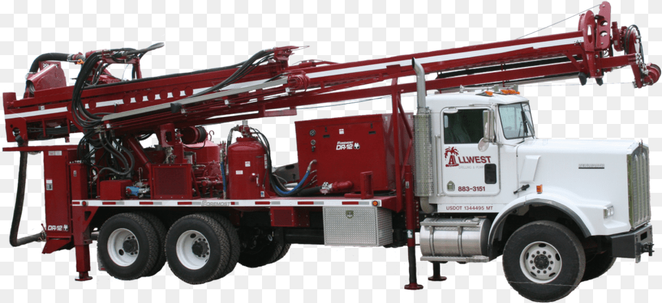 Dual Rotary Water Well Drilling, Transportation, Truck, Vehicle, Machine Free Png Download