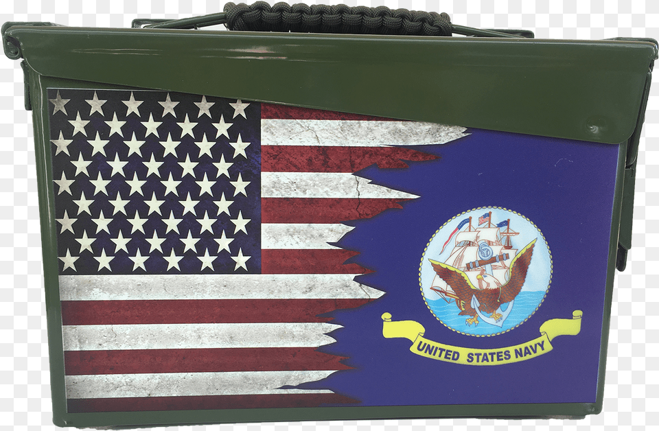 Dual Us Navy Flag Custom Ammo Can Usa Flag Vector Black And White, American Flag, Animal, Bird Png Image